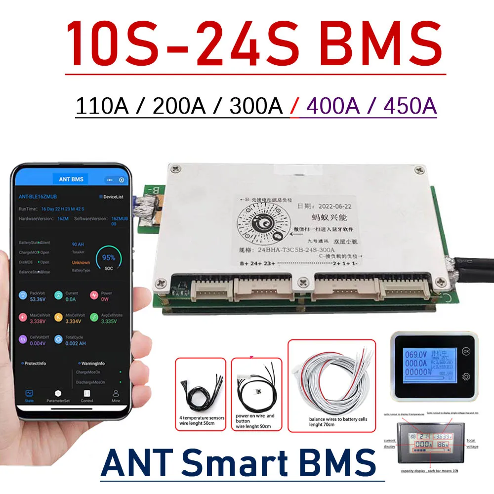 Smart Bluetooth BMS 10S ~ 24S  - Smart Bms 24S 200A Bluetooth Lifepo4 recension och pris