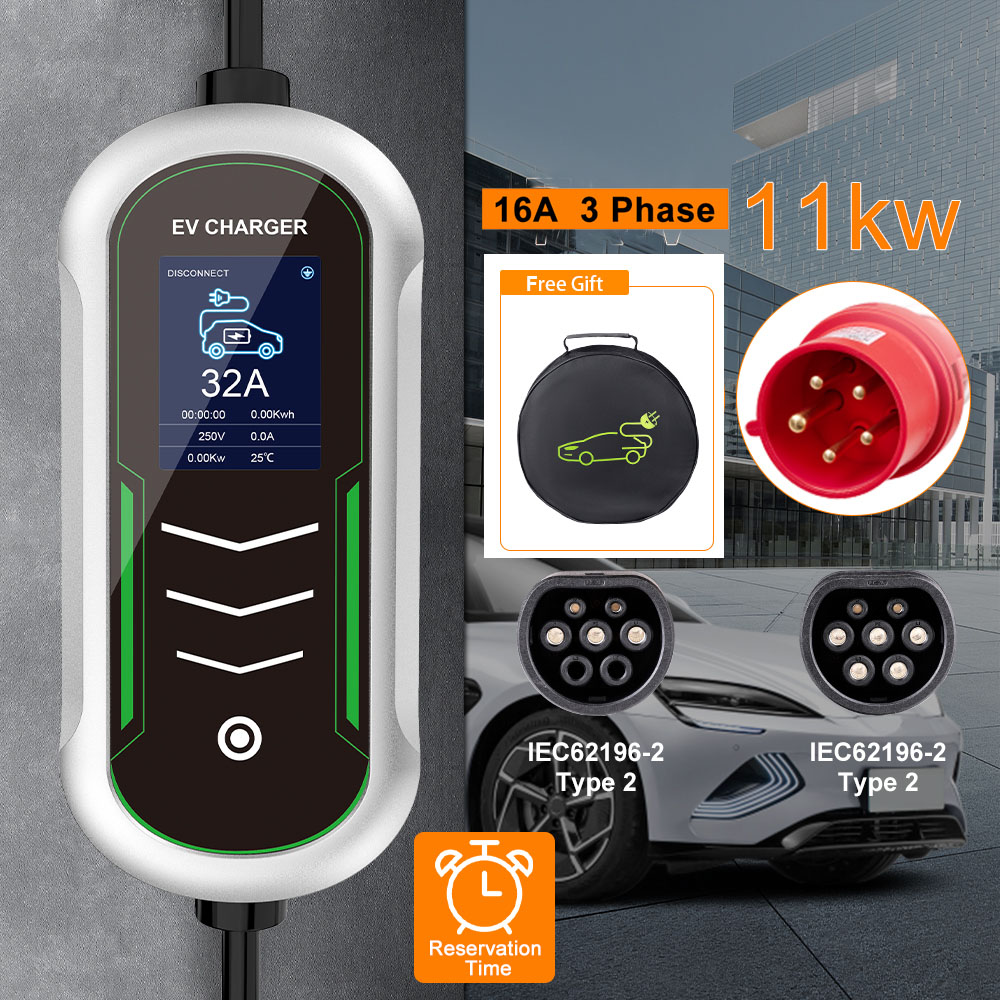 IPENGEN 11KW EV Portable Charg - Type 2 Portable Ev Charger 11Kw Cee recension och pris