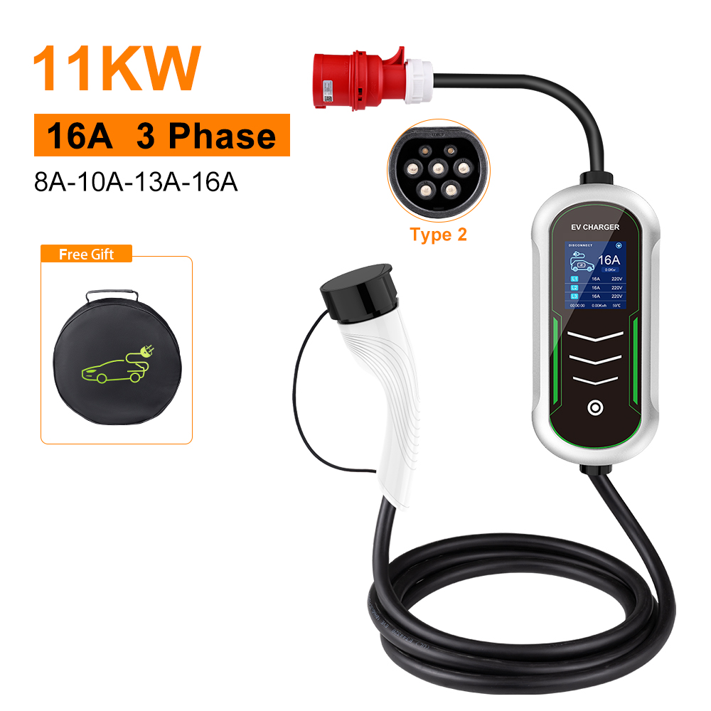 IPENGEN 11KW EV Portable Charg - Type 2 Portable Ev Charger 11Kw Cee recension och pris