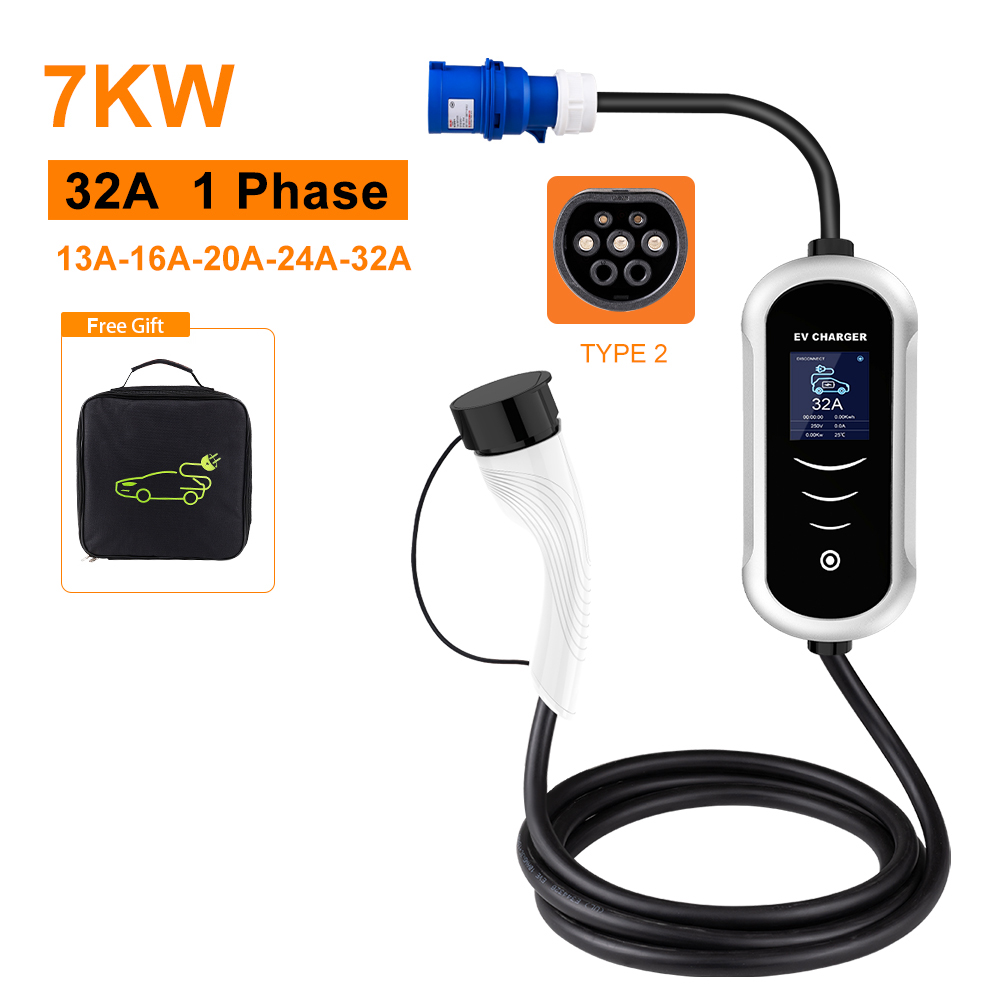 IPENGEN Type 2 Portable EV Cha - Type 2 Portable Ev Charger 11Kw Cee recension och pris