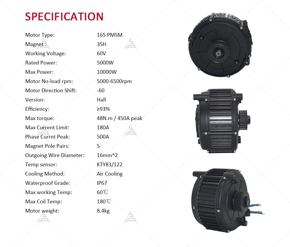 QS165 V2 5000W 72V Mid Drive M - Mid Drive Motor Kit 72V 5000W recension och pris