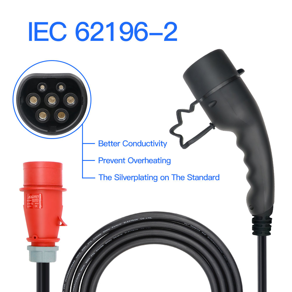 3.5M Cable Type2 EV Portable C - Type 2 Portable Ev Charger 11Kw Cee recension och pris