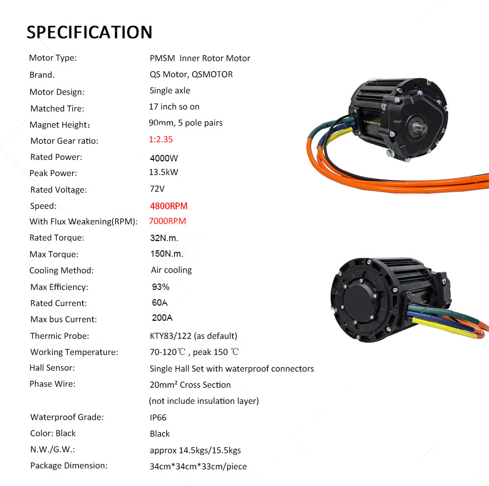 QS 90H 138 4000W V3 Mid Drive  - Fardriver Nd72850 Controller recension och pris